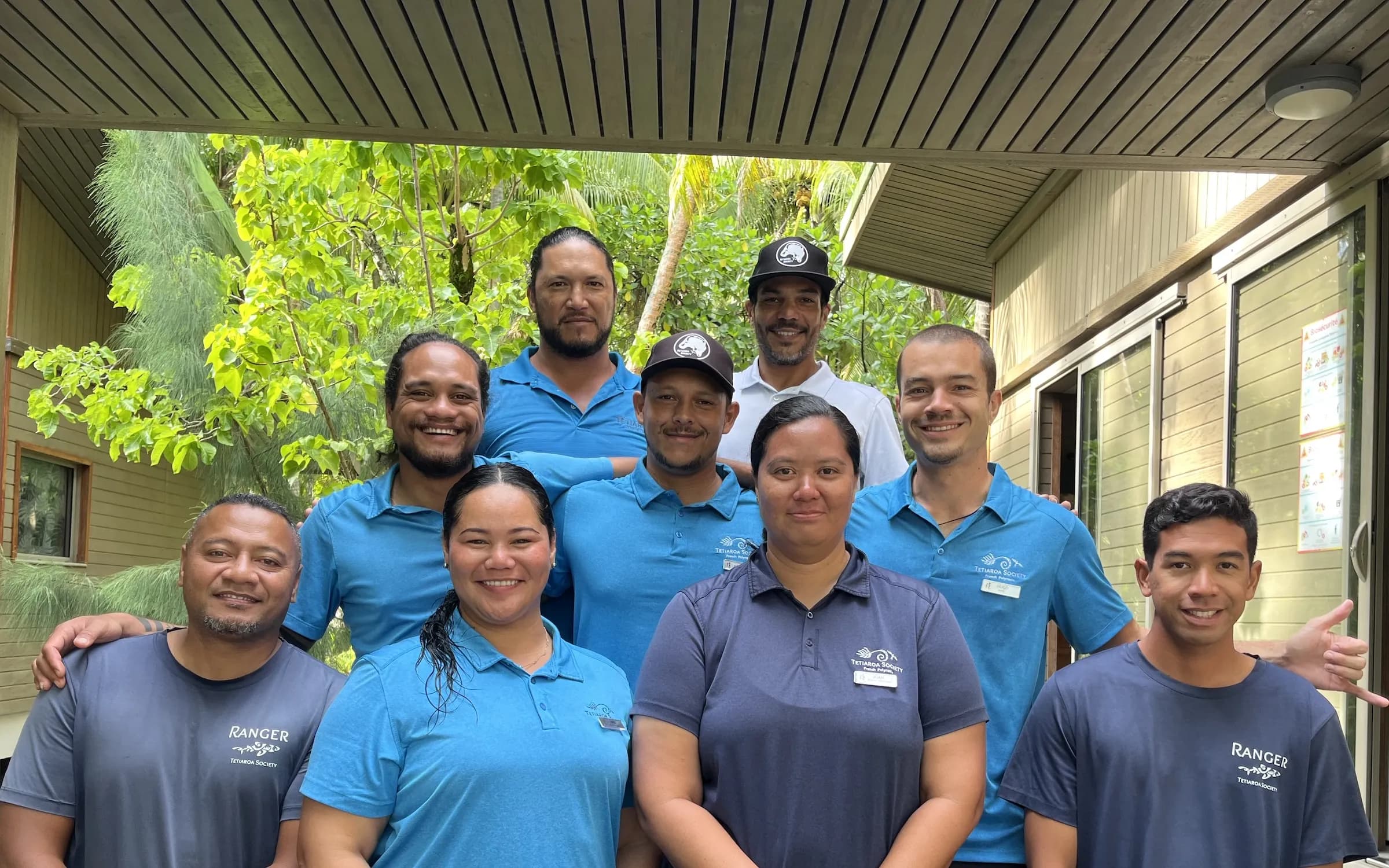 Tetiaroa Society team gathered at the field station