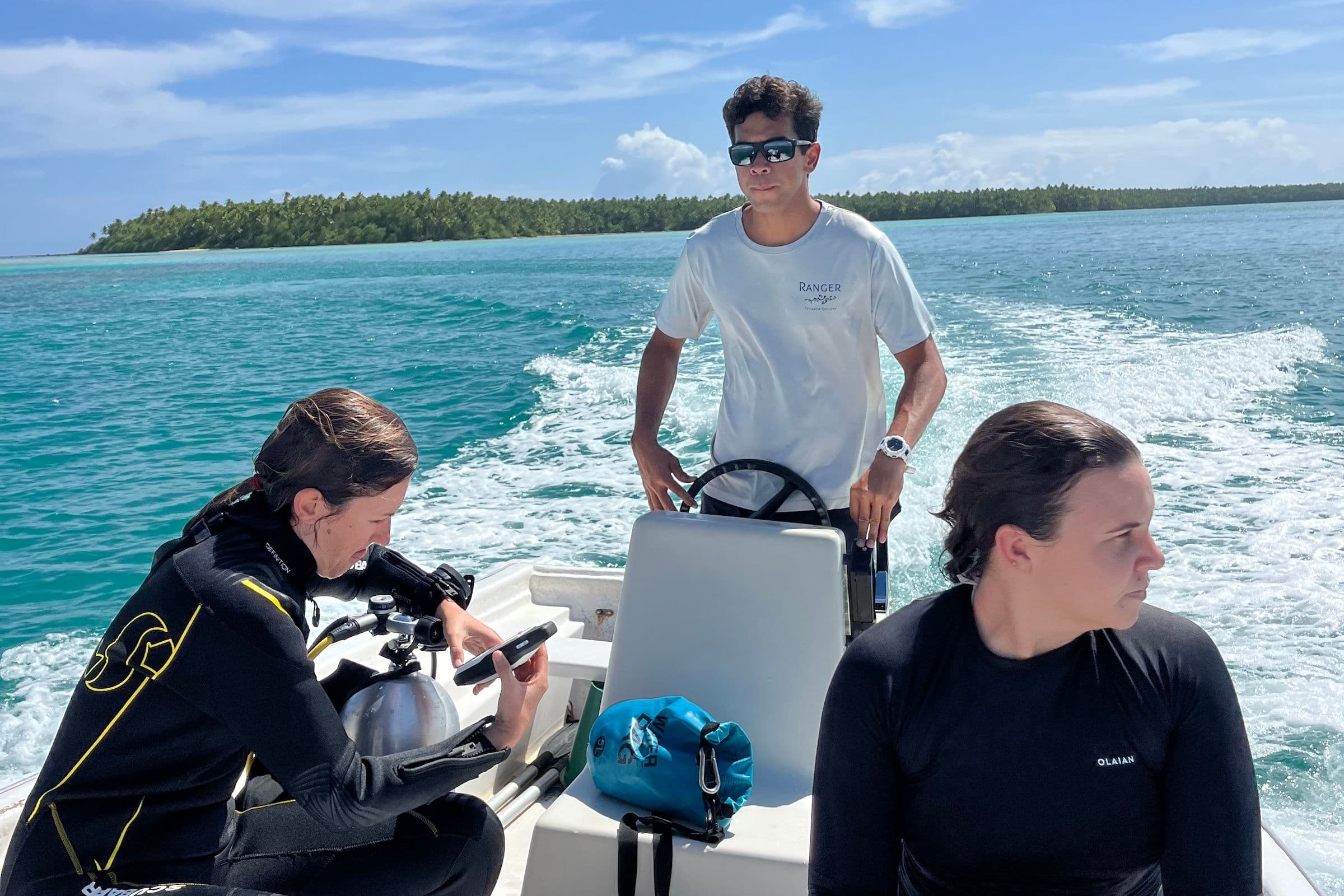fish monitoring team on the way to work