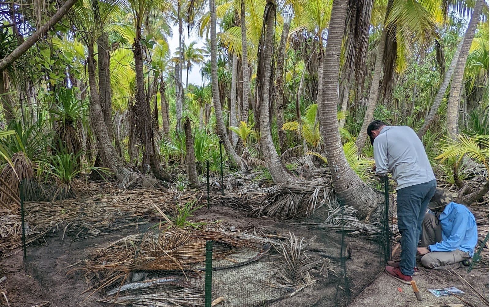 Alex and Andrew finalizing an enclosure