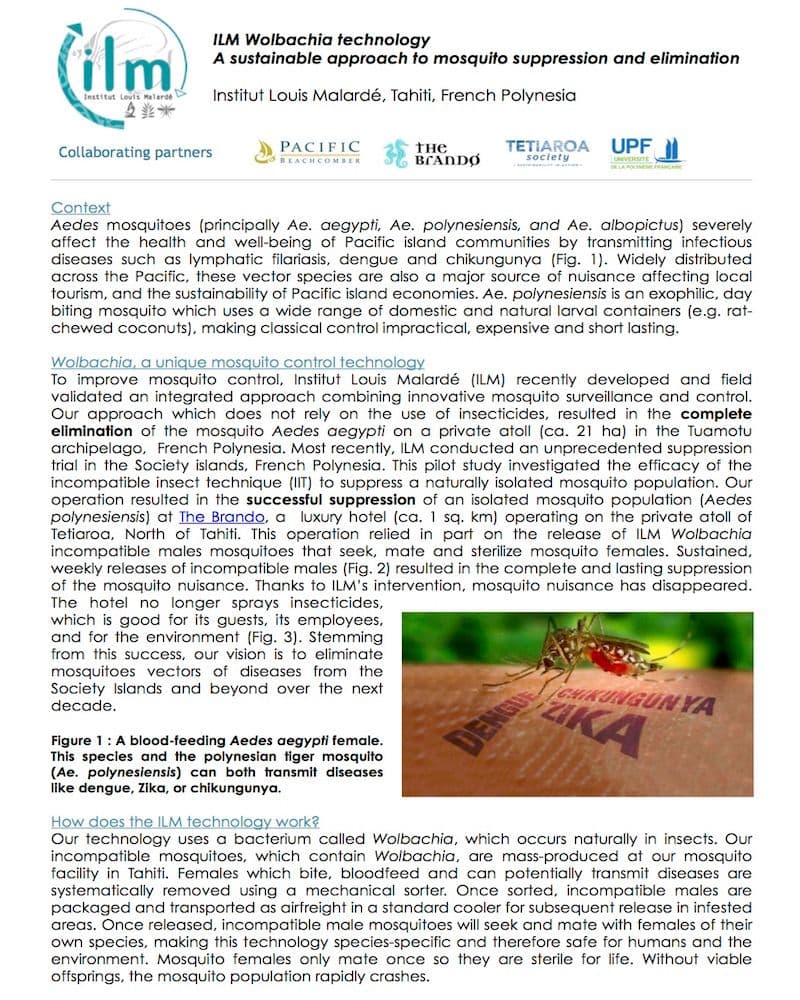 read the pdf: ILM tetiaroa pilot project 2017