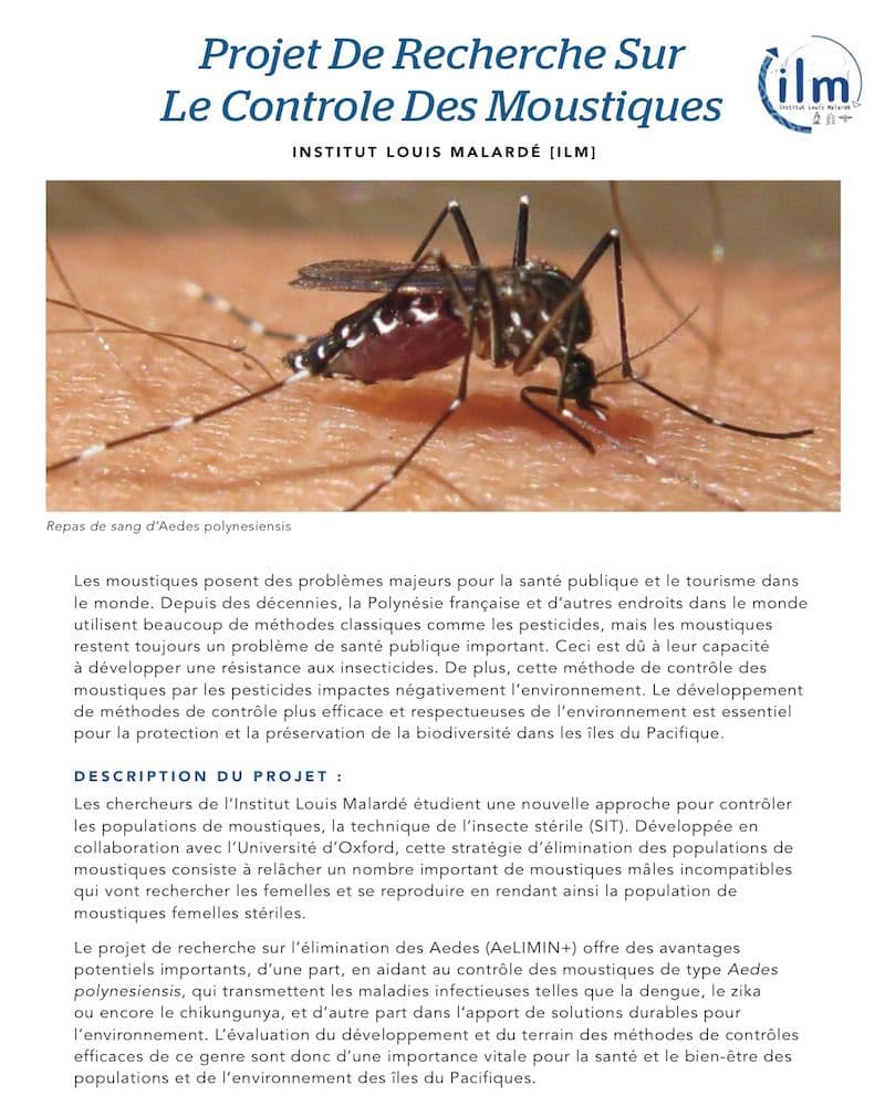 lire le pdf: Projet de recherche sur le controle des moustiques