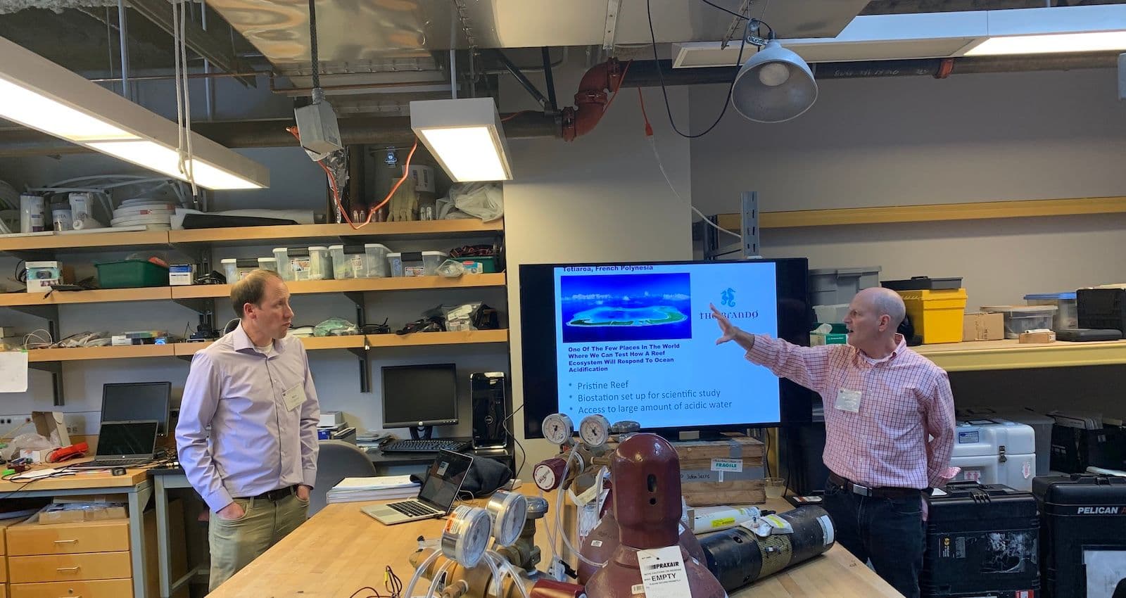 in the lab with Alex Gagnon and Julian Sachs