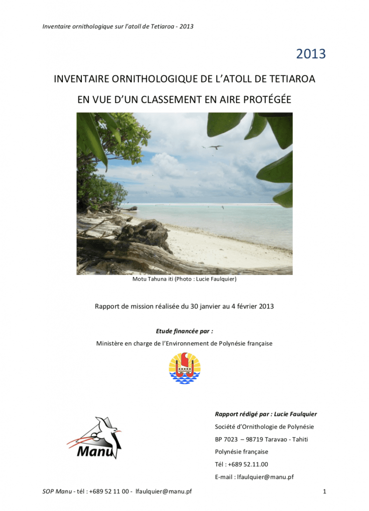 SOP Inventaire DIREN